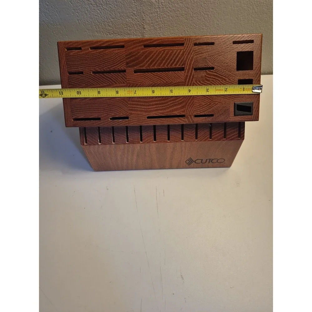 Cutco Ultimate Block Cherry Oak 32-Slot EUC Nice!